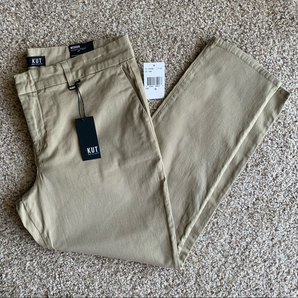 Cigarette Trouser Khaki - Kut From The Kloth Meghan